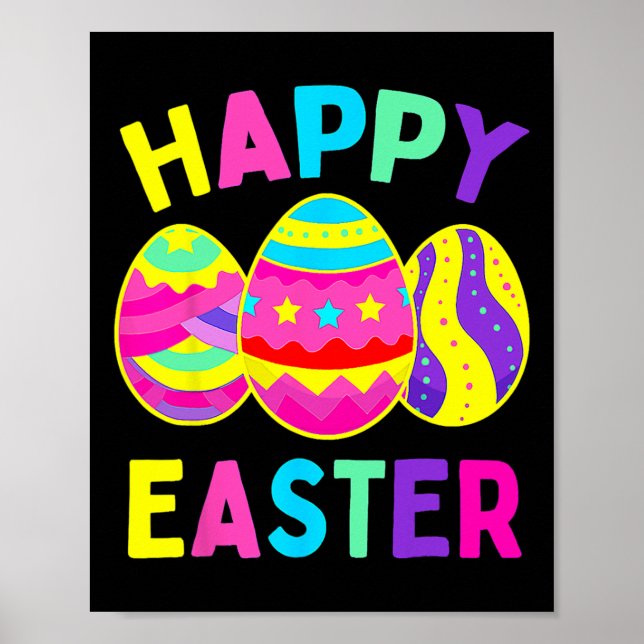 Happy Easter Day Eggs Happy Easter Day Women  Poster (Front)