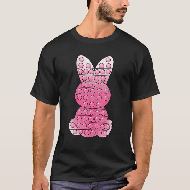 Happy Easter Day Fidget Toy Lover Bunny Rabbit Pop T-Shirt (Front)