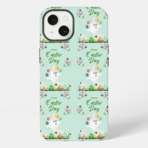 Happy Easter day- Funny Bunny And Eggs Easter iPhone 13 Case