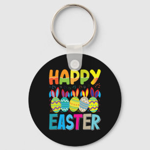 Happy Easter Day Funny Colourful Egg Hunting Key Ring