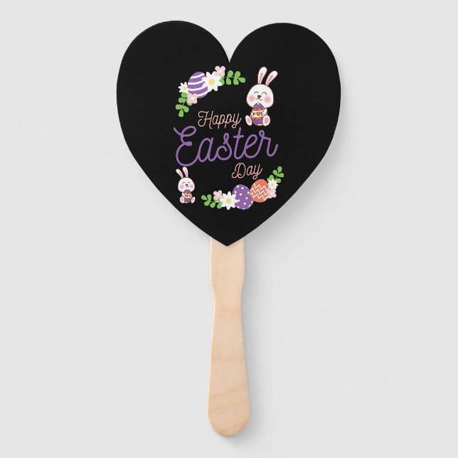 Happy Easter Day, Funny Easter Day Hand Fan (Front)