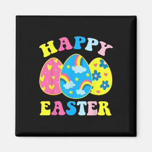 Happy Easter Day Funny Egg Hunting Easter Bunny Magnet
