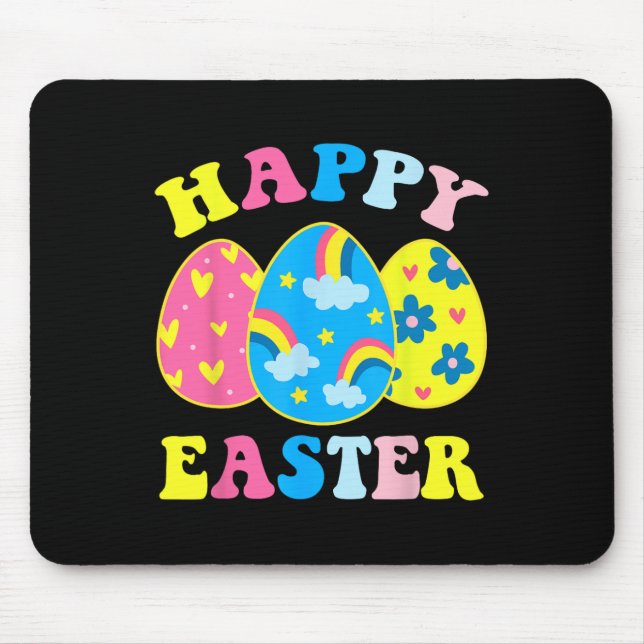 Happy Easter Day Funny Egg Hunting Easter Bunny  Mouse Mat (Front)