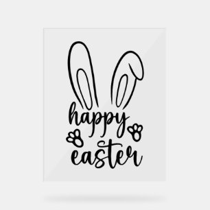 Happy Easter Day Funny Eggs Rabbit Funny T-shirt   Acrylic Sign
