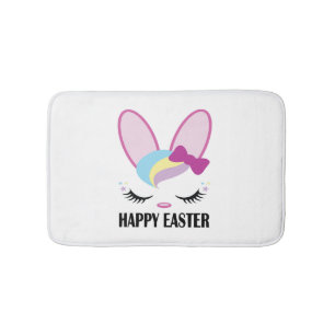 Happy Easter Day Funny Eggs Rabbit Funny T-shirt Bath Mat