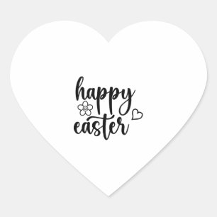 Happy Easter Day Funny Eggs Rabbit Funny T-shirt Heart Sticker