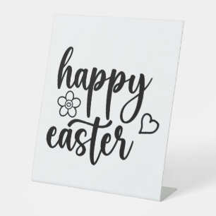 Happy Easter Day Funny Eggs Rabbit Funny T-shirt Pedestal Sign