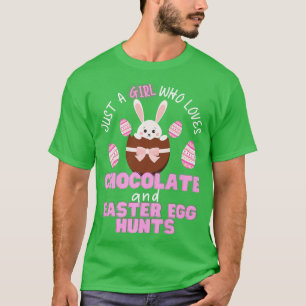 Happy Easter Day Girls Easter Egg Hunt Bunnies Fan T-Shirt