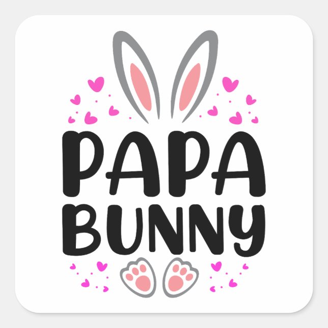 Happy Easter Day - Girls Square Sticker (Front)
