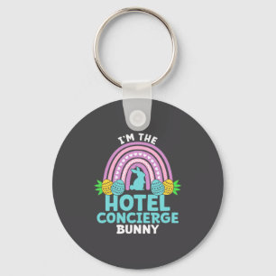Happy Easter Day I M The Hotel Concierge Bunny  Key Ring
