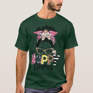 Happy Easter Day One Hoppy Mama Bunny Leopard Mess T-Shirt