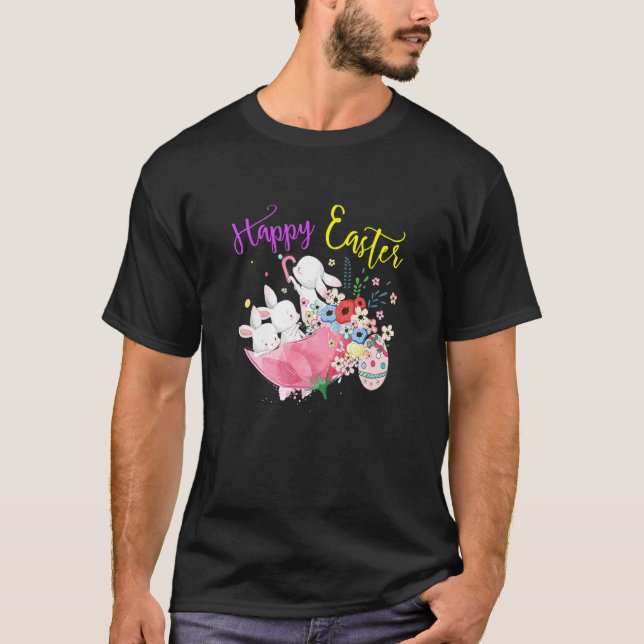Happy Easter Day Outfit Bunny Hunt Eggs Rabbit T-Shirt (Front)