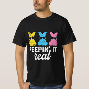 Happy easter day peepin' it real retro T-Shirt