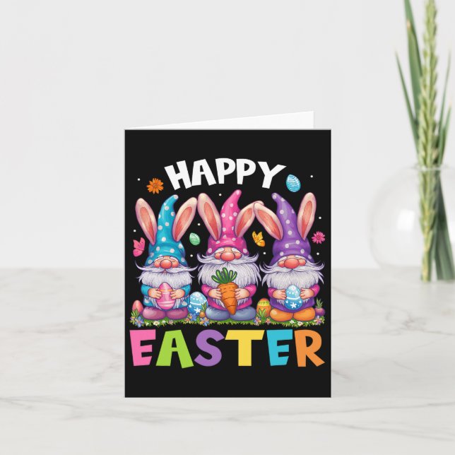 Happy Easter Day Rabbit Egg Hunting Easter Bunny G Card (Front)