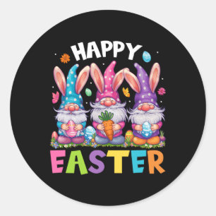Happy Easter Day Rabbit Egg Hunting Easter Bunny G Classic Round Sticker