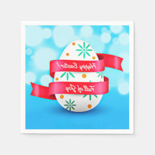 Happy Easter Day Realistic Style-23198 Napkin
