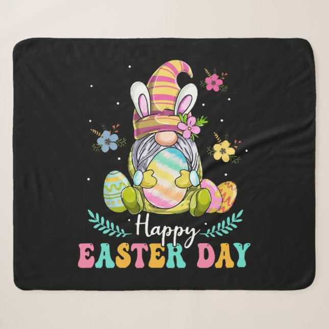 Happy Easter Day Sherpa Blanket (Front (Horizontal))