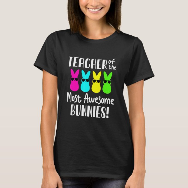 Happy Easter Day Teacher Women Easter Teacher Bunn T-Shirt (Front)