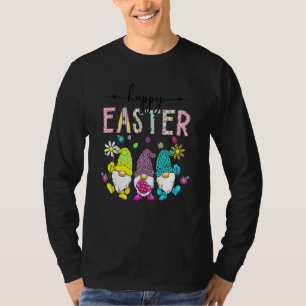 Happy Easter Day Three Gnome Bunny Egg T-Shirt