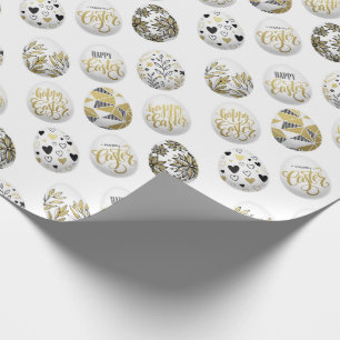 Happy Easter Decorative Easter Eggs Wrapping Paper