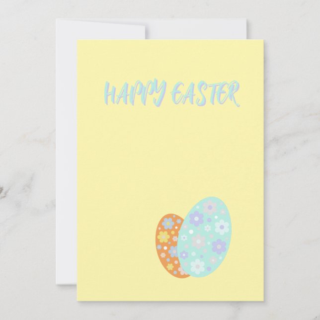 Happy Easter Decorative Eggs Holiday Card (Front)