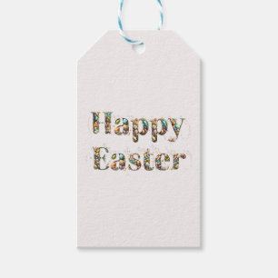 Happy Easter Decorative text Gift Tags
