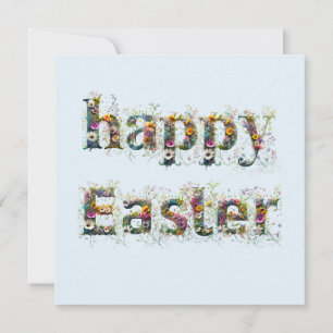 Happy Easter Decorative text  Holiday Card