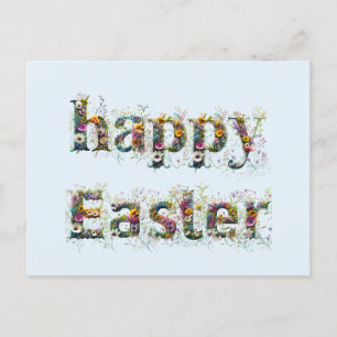 Happy Easter Decorative text Holiday Postcard