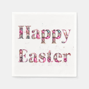 Happy Easter Decorative text Napkin