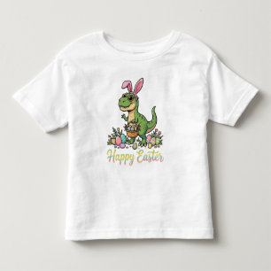 Happy Easter Dinosaur Cute Bunny Dino Toddler T-Shirt