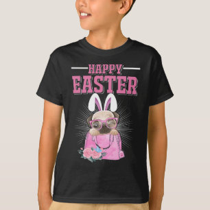 Happy Easter Dog Funny Pug Bunny  T-Shirt