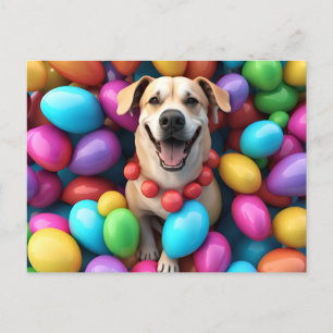 Happy Easter Dog Holiday Postcard