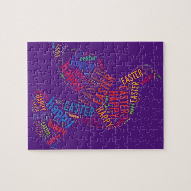 Happy Easter Dove Greeting Text Jigsaw Puzzle (Horizontal)