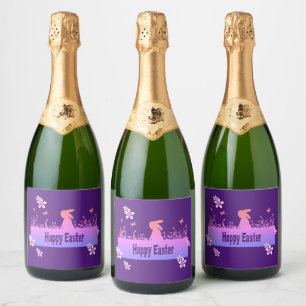 happy Easter,dreamy hare Sparkling Wine Label