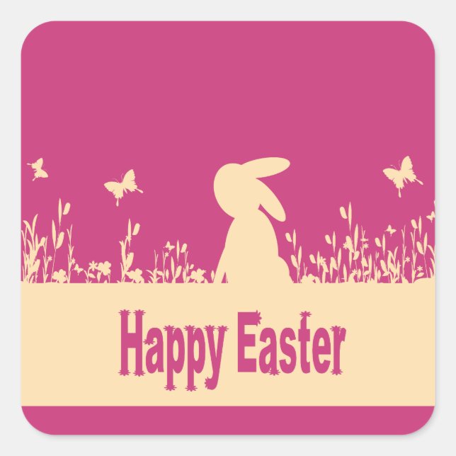 happy Easter,dreamy hare Square Sticker (Front)
