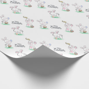 Happy Easter, Easter Bunnies Wrapping Paper