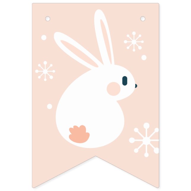 Happy Easter. Easter Bunny. Bunting (First Flag)