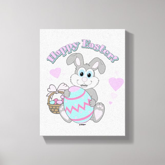 Happy Easter! Easter Bunny Canvas Print (Front)