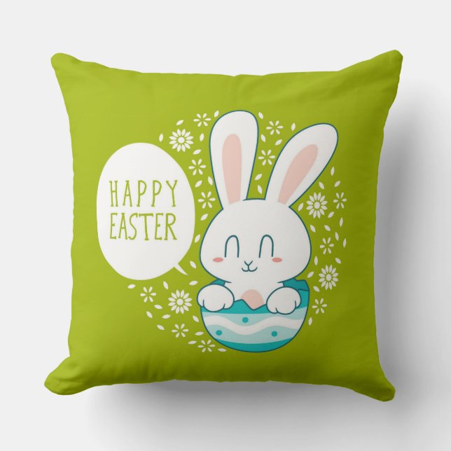 Happy Easter Easter Bunny Cushion (Front)