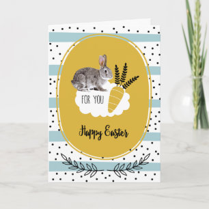 Happy Easter. Easter Bunny Custom Greeting Cards