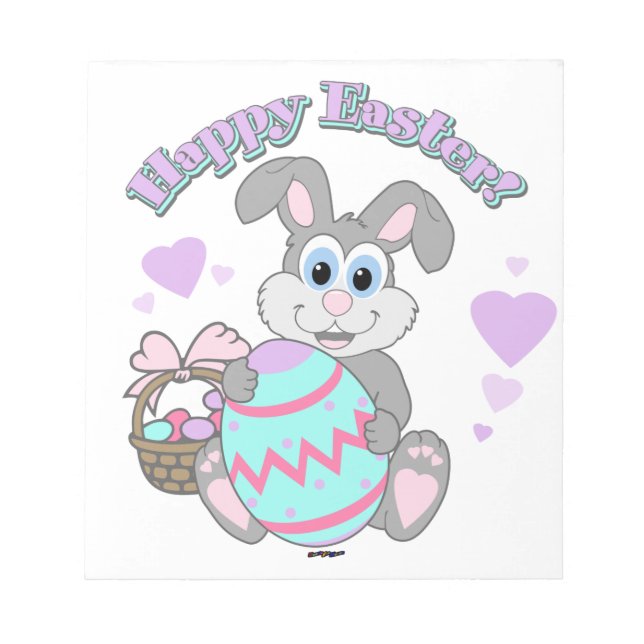 Happy Easter! Easter Bunny Notepad (Front)