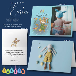 Happy Easter   Easter Bunny & Photo Folded Card