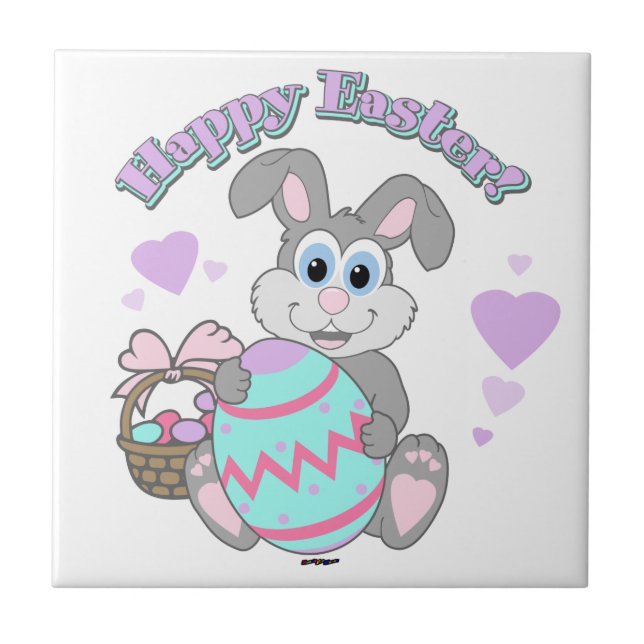 Happy Easter! Easter Bunny Tile (Front)