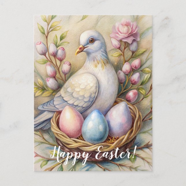 Happy Easter. Easter Dove.  Postcard (Front)