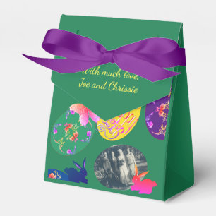 Happy Easter, Easter Eggs w/3 Photos Favour Box