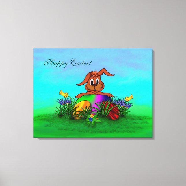 Happy Easter! Easter Rabbit Canvas Print (Front)