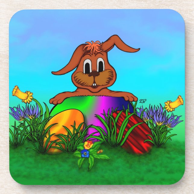 Happy Easter! Easter Rabbit Coaster (Front)