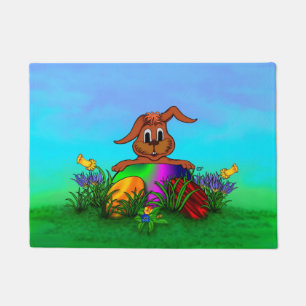 Happy Easter! Easter Rabbit Doormat