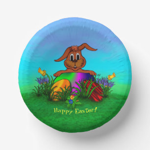 Happy Easter! Easter Rabbit Paper Plate