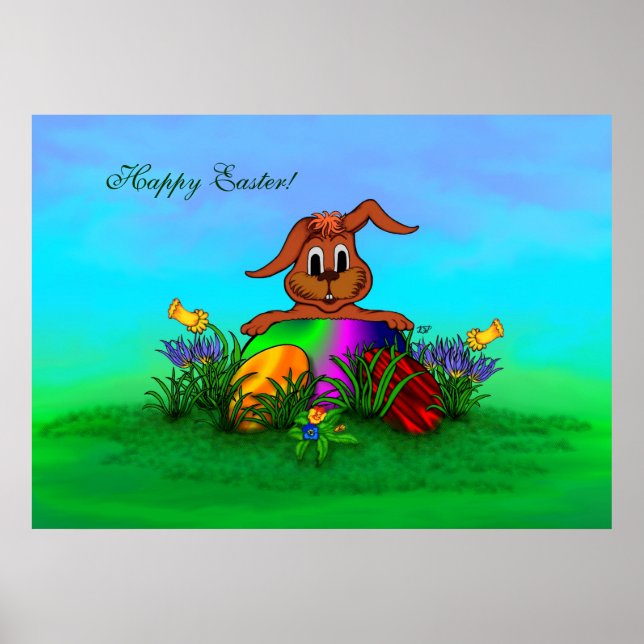 Happy Easter! Easter Rabbit Poster (Front)